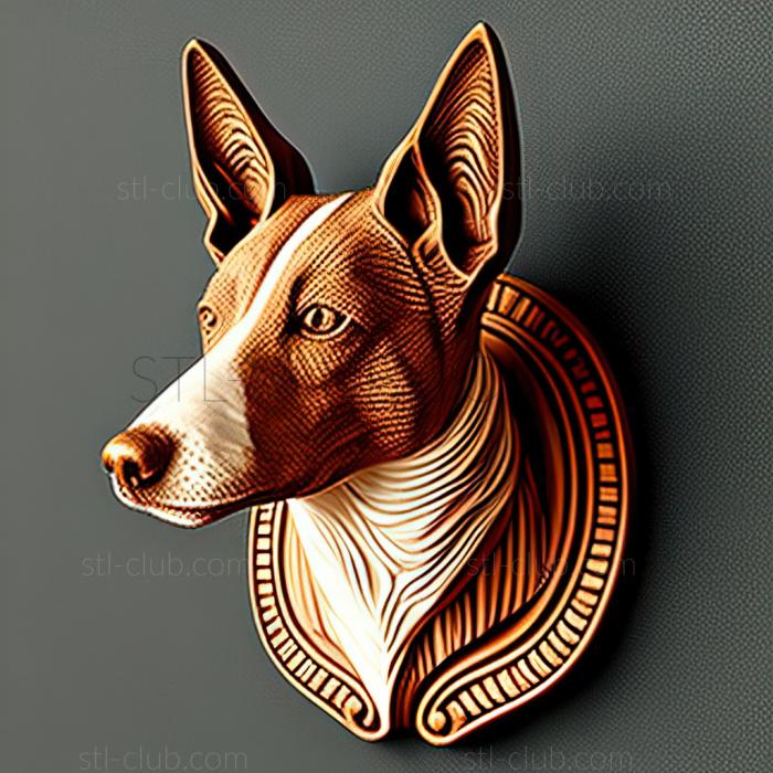 3D model st Basenji dog (STL)